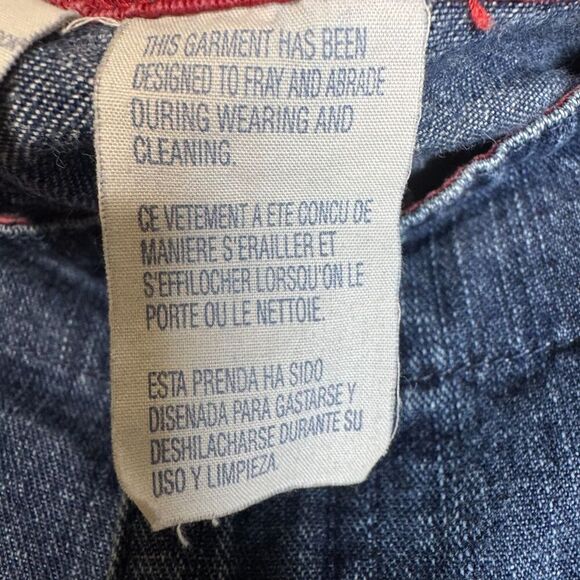 Vintage Y2k Tommy Hilfiger Denim Mini Skirt Size 10 Flag Patches Casual - Picture 9 of 10